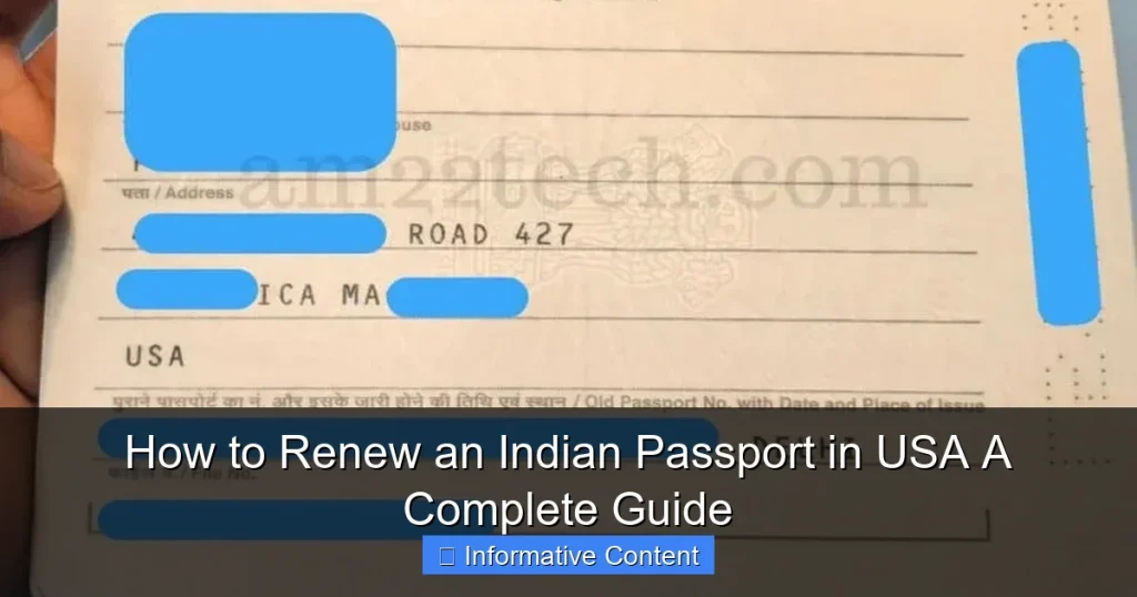 How to Renew an Indian Passport in USA A Complete Guide